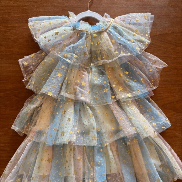 Lola and the boys size 4 Pastel Rainbow star Dress - Picture 6 of 6